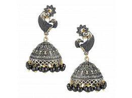 Archiecs Creations Oxidised Gold Plated with Pearl Jhumki Earring for Women