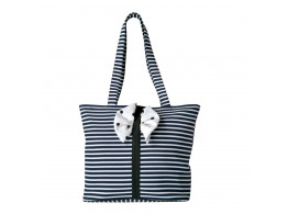 Angelfish Black & White Zebra Fabric Designer Tote Shoulder Bag for Women