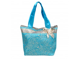 angelfish brocade handbag turquoise 