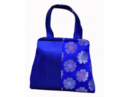 Angelfish Silk or brocade fabric handbag