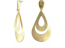 Gold Plated metal Big Drop Earrings