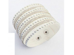 Multilayer Crystal Bracelet - White