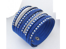 Multilayer Crystal Bracelet -  Blue
