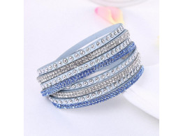 Multilayer Crystal Bracelet Light Shining - Blue