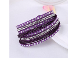 Multilayer Crystal Bracelet Light Shining -  Violet