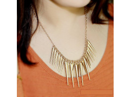 punk style alloy spike collar necklace