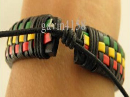 Leather Wristband Bracelets Unisex multicolor