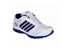 Glamour Mens Synthetic White Blue Sports Shoes (ART-3035)
