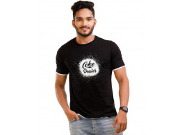 Coke Dealer Jet Black Graphic Half Sleeve T Shirt