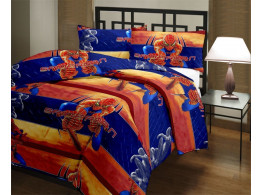 Monil Spider Man Cartoon Character Kids Single Bed Reversible AC Dohar/Blanket (Set of 1)