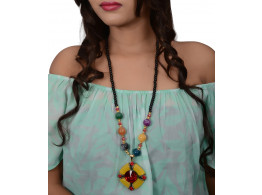 Trinetra Beads Alloy Necklace