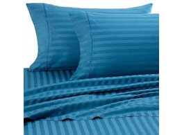 Egyptian Cotton Beddings Bed Sheet With Pillow Covers - Turqiose blue 