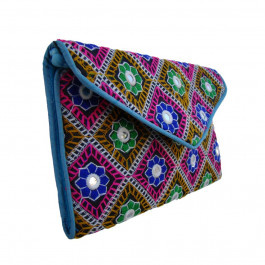 The Living Craft Embroidered Ethnic Women's Clutch