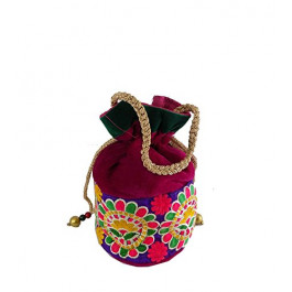 Brown Leaf Designer Potli Bag for Women Ladies girls