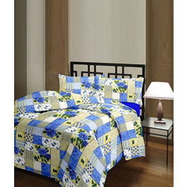 Polycotton Blue Checks Single Bed Ac Blanket 
