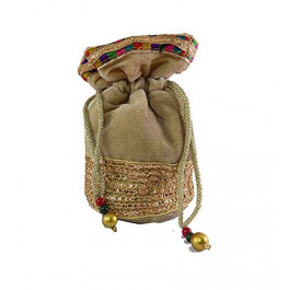 Brown leaf Designer Potli Bags handbag for women,Girls,Ladies