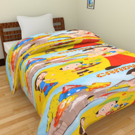 KRISHNA Cartoon Candy World With Chota Bheem Print Single Ac Blanket - Multicolour