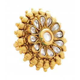 SPE Indian Ethnics Golden Ring for Women - Free Size (R-15)