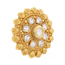 SPE Indian Ethnics Golden Ring for Women - Free Size (R-11)