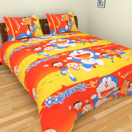 Cartoon Characters Double Bed Bedsheets