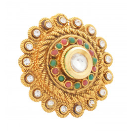 SPE Indian Ethnics Copper Ring for Women - Free Size (R-01)