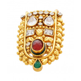 SPE Indian Ethnics Golden Ring for Women - Free Size (R-20)