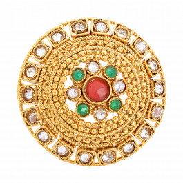SPE Indian Ethnics Golden Ring for Women - Free Size (R-22)