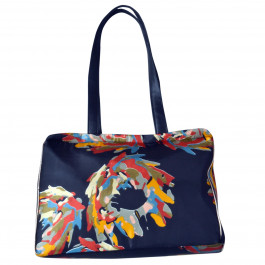 Angelfish Black & Multi Colour printed Designer Shoulder Tote Fabric Bag for women