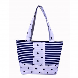 Angelfish Black & White Zebra Fabric Designer Tote Bag for Women