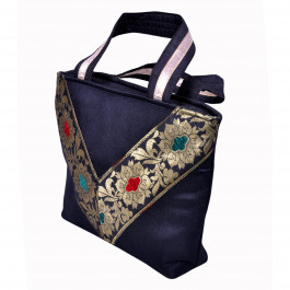 Angelfish silk fabric handbag