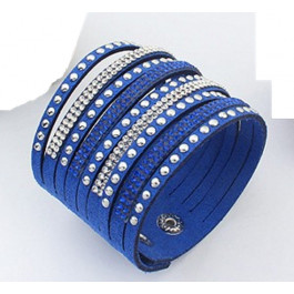 Multilayer Crystal Bracelet -  Blue