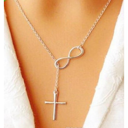 Cross Silver Color Jewelry Alloy Material Chain