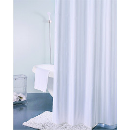 Freelance Multi Hilton PVC Shower Curtain With 12 Hooks, Waterproof, White