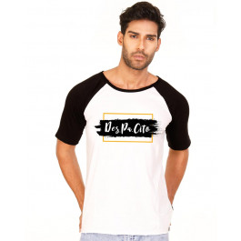 Despacito Jet Black-Brilliant White Graphic Half Sleeve T Shirt