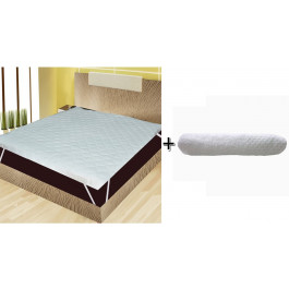 India Furnish Waterproof Quilted Mattress Protector With Elastic Band King Size - White 72"x72" + 1 white cotton bath towel 