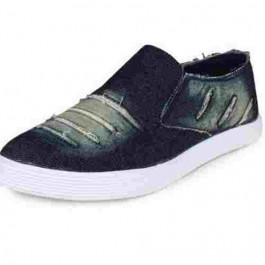 Rock Passion Men's Denim Jeans Blue loafers shoes