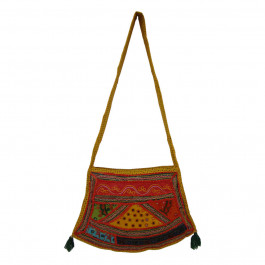 The Living Craft ETHNIC FARSA SHAPED WOMEN's SLING BAG with PATCHWORK Multicolor TLCBG0225